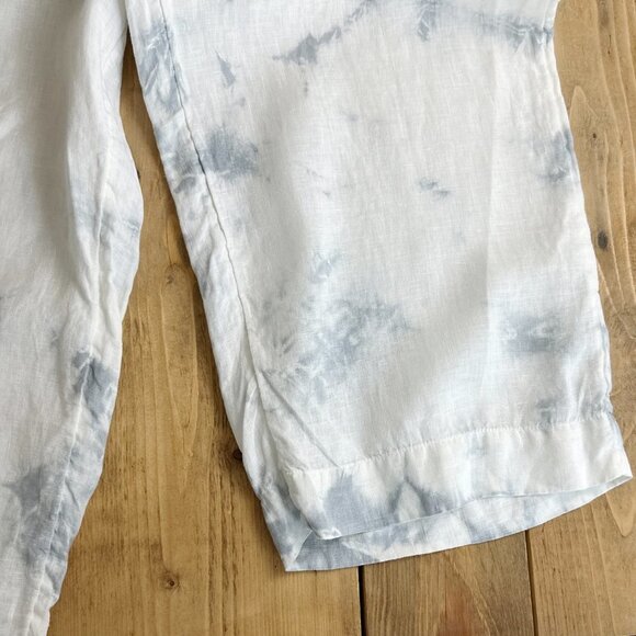 C&C Linen Pants California White Blue Tye Dye‎ - Picture 6 of 7